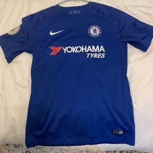 Chelsea FC Home Jersey with Premier League Champions Patch. N’Golo Kanté #7